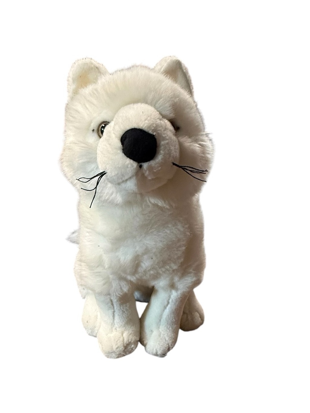 Plush White Wolf Stuffed Animal - Soft Cuddly Toy